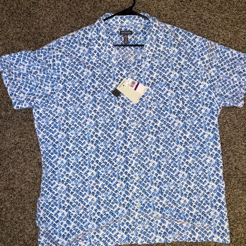 Blue Patterned Men's Shirt